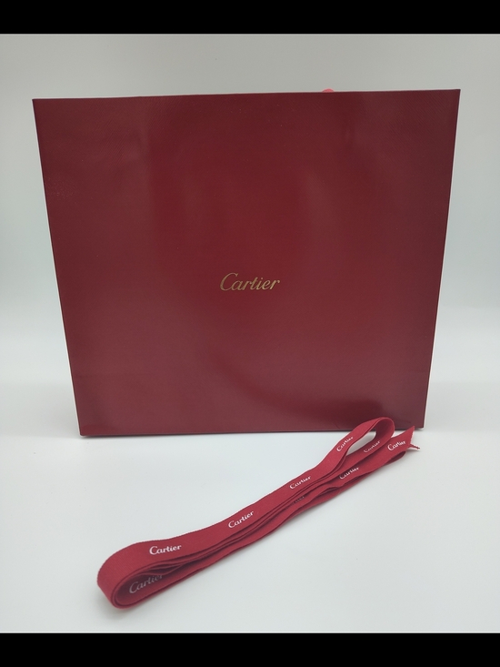 Cartier Other - CARTIER Red Boutique Gift Bag + 2 Yards Logo Ribbon Luxury Packaging EUC